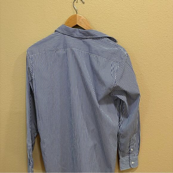 NWT Polo Ralph Lauren Blue White Striped Cotton Long Sleeve Mini Dress 6 - Picture 6 of 14